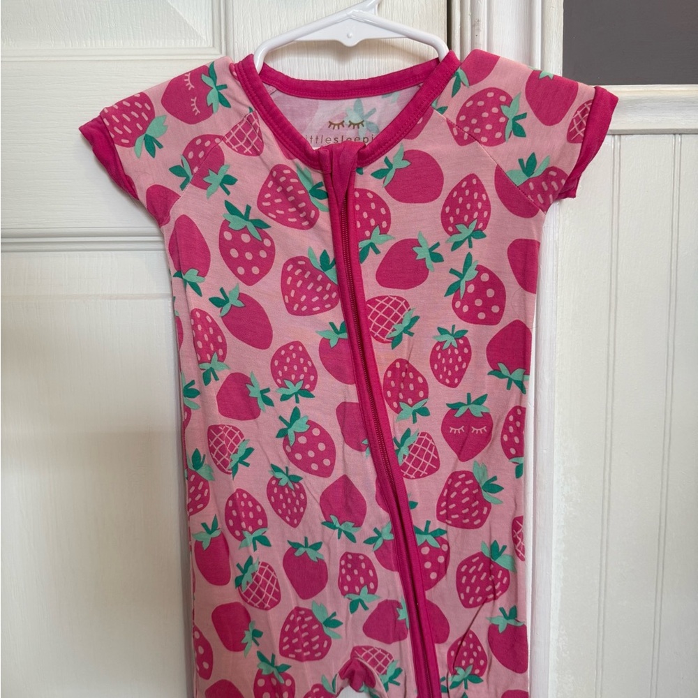 Little Sleepies Sweet Strawberries Shorty Zippy